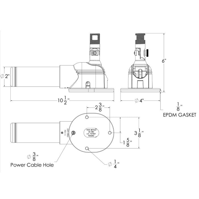 TACO Grand Slam 860 Electric VHF Antenna Mount [GS-860]