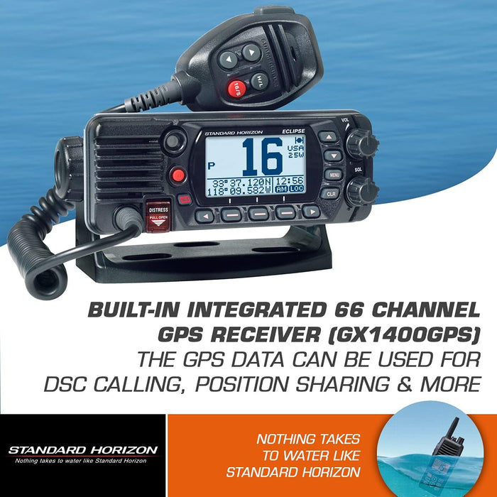 Standard Horizon GX1400G Fixed Mount VHF w/GPS - Black [GX1400GB]