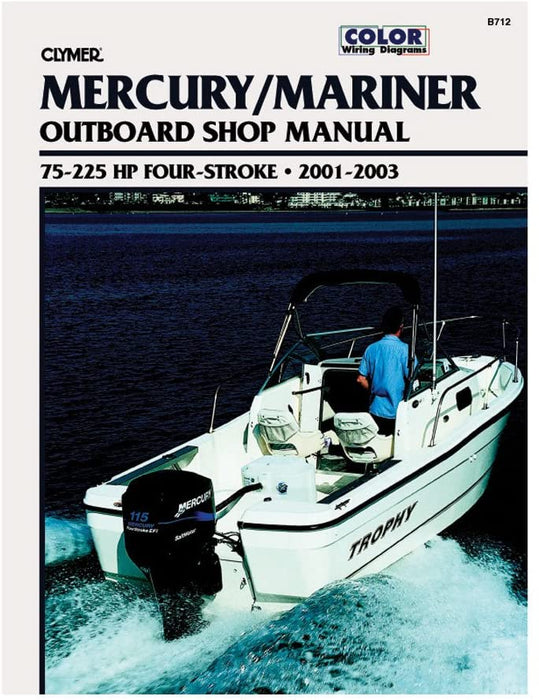 Clymer B712 Mercury/Mariner 75-225 HP 4-Stroke Outboards 2001-2003