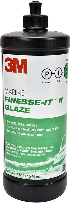 3M Marine Finesse-it II Glaze (35928) – For Polishing Boats and RVs – 1 Quart